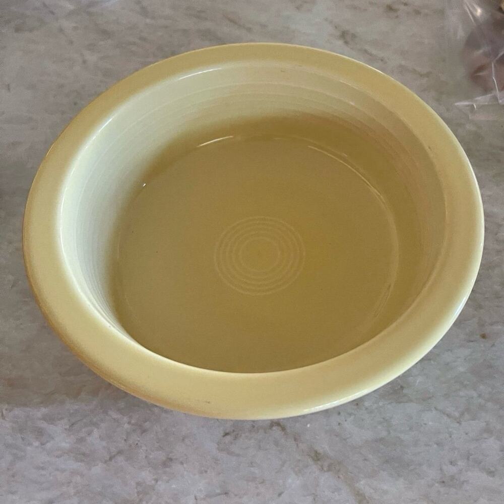 Vintage Fiesta large bowl light yellow 8.25”